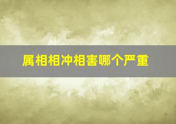 属相相冲相害哪个严重