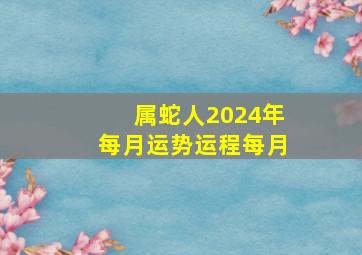 属蛇人2024年每月运势运程每月