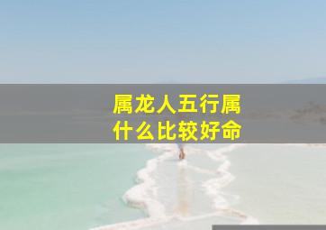 属龙人五行属什么比较好命