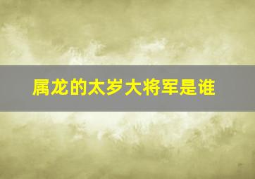 属龙的太岁大将军是谁