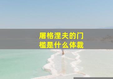 屠格涅夫的门槛是什么体裁