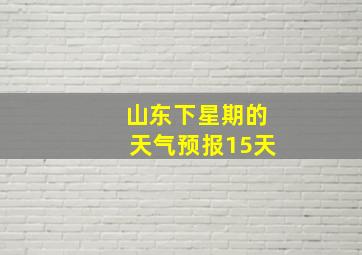 山东下星期的天气预报15天