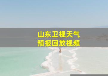 山东卫视天气预报回放视频