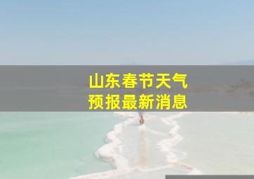 山东春节天气预报最新消息