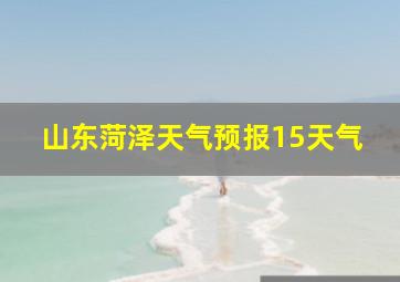 山东菏泽天气预报15天气