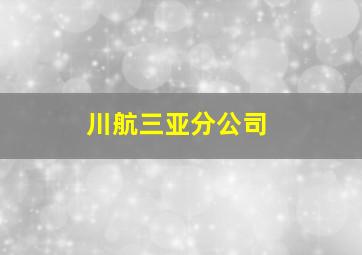 川航三亚分公司