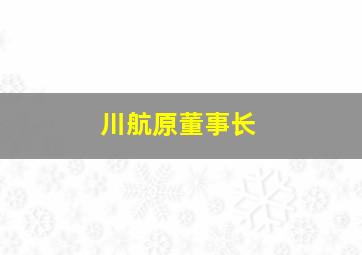 川航原董事长