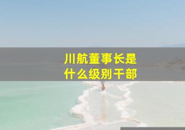 川航董事长是什么级别干部