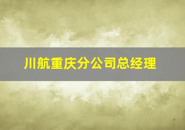 川航重庆分公司总经理