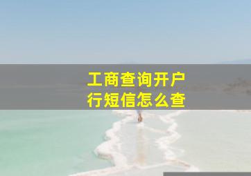 工商查询开户行短信怎么查