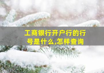 工商银行开户行的行号是什么,怎样查询