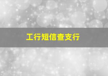 工行短信查支行