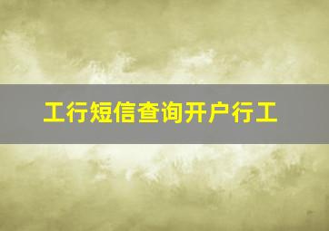 工行短信查询开户行工