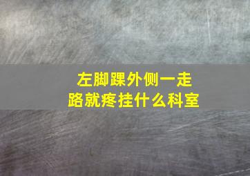 左脚踝外侧一走路就疼挂什么科室