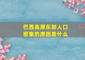 巴西高原东部人口密集的原因是什么