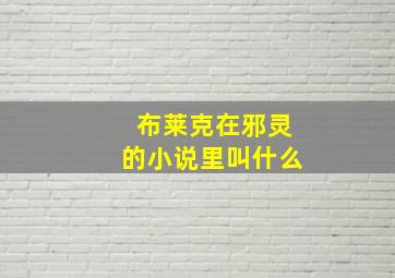 布莱克在邪灵的小说里叫什么