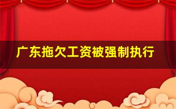 广东拖欠工资被强制执行