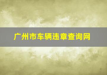 广州市车辆违章查询网