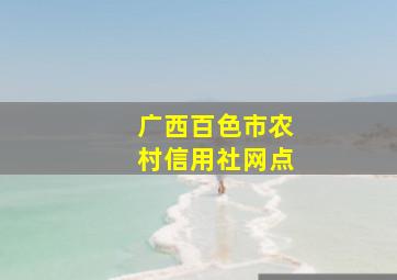 广西百色市农村信用社网点