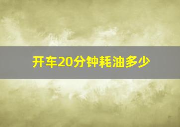 开车20分钟耗油多少