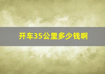 开车35公里多少钱啊