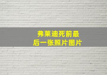 弗莱迪死前最后一张照片图片