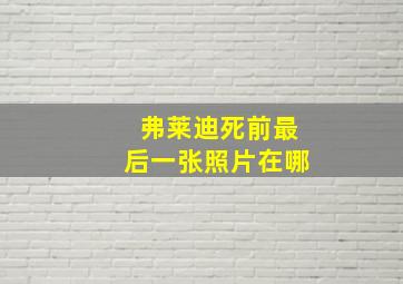 弗莱迪死前最后一张照片在哪