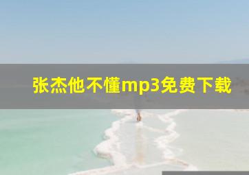 张杰他不懂mp3免费下载