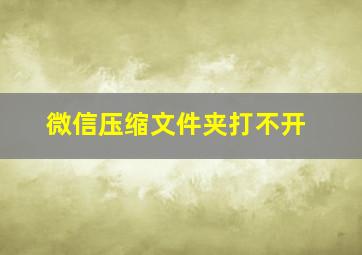 微信压缩文件夹打不开