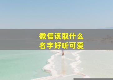 微信该取什么名字好听可爱