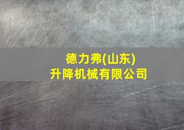 德力弗(山东)升降机械有限公司