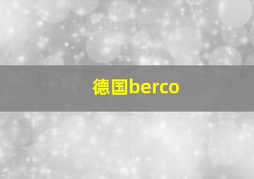 德国berco