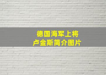 德国海军上将卢金斯简介图片