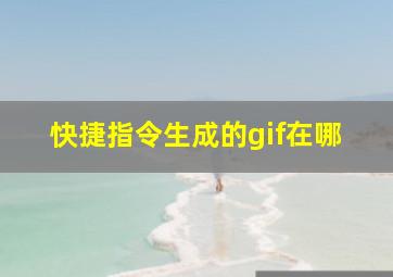 快捷指令生成的gif在哪