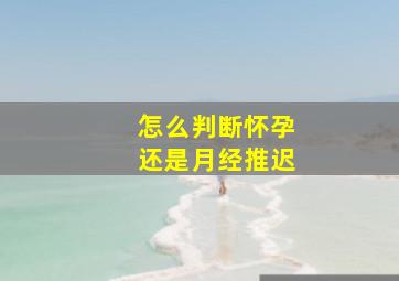 怎么判断怀孕还是月经推迟