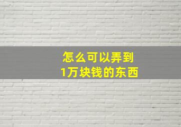 怎么可以弄到1万块钱的东西