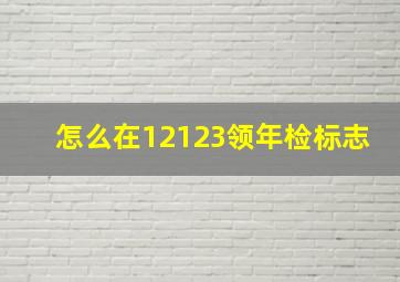 怎么在12123领年检标志