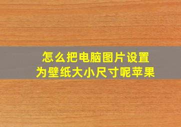 怎么把电脑图片设置为壁纸大小尺寸呢苹果