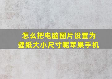 怎么把电脑图片设置为壁纸大小尺寸呢苹果手机