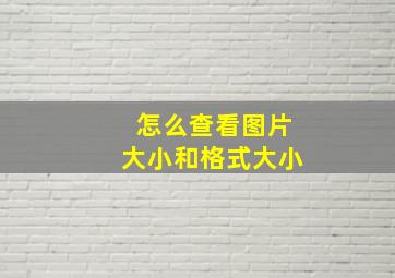 怎么查看图片大小和格式大小