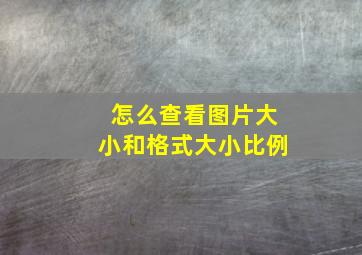 怎么查看图片大小和格式大小比例