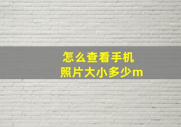 怎么查看手机照片大小多少m