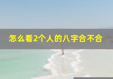 怎么看2个人的八字合不合