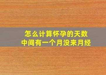 怎么计算怀孕的天数中间有一个月没来月经