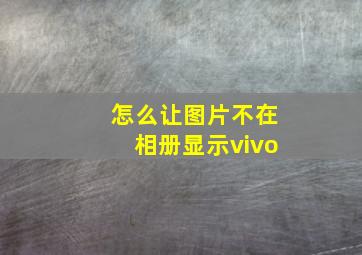 怎么让图片不在相册显示vivo