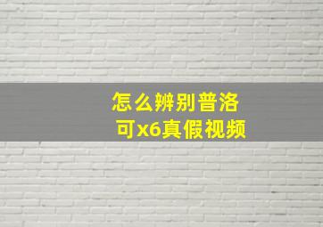 怎么辨别普洛可x6真假视频