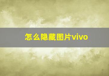 怎么隐藏图片vivo