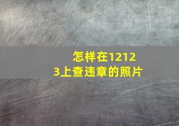 怎样在12123上查违章的照片