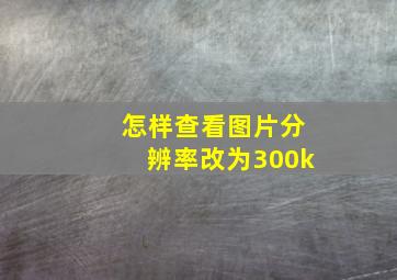 怎样查看图片分辨率改为300k