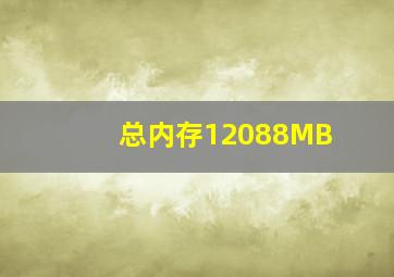 总内存12088MB